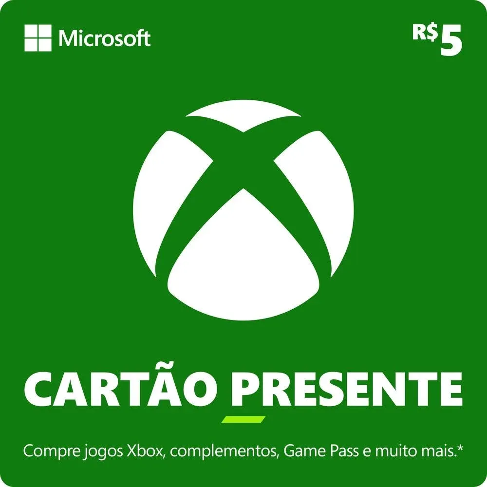 Xbox - Cartão Presente Digital R$5
