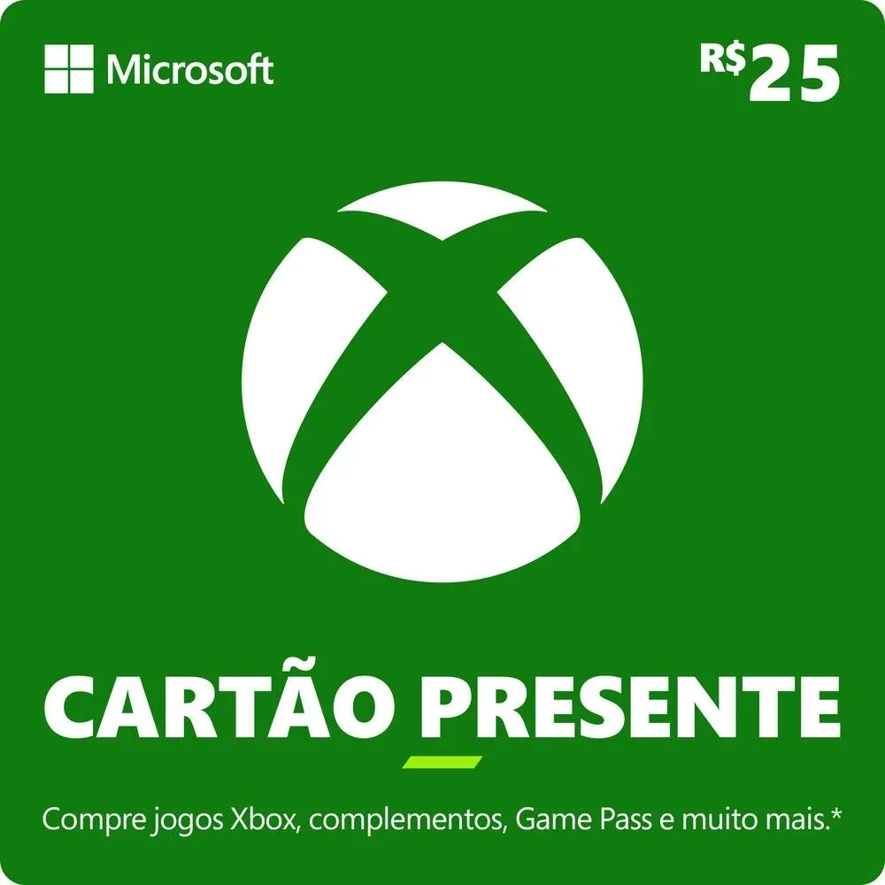 Xbox - Cartão Presente Digital R$25