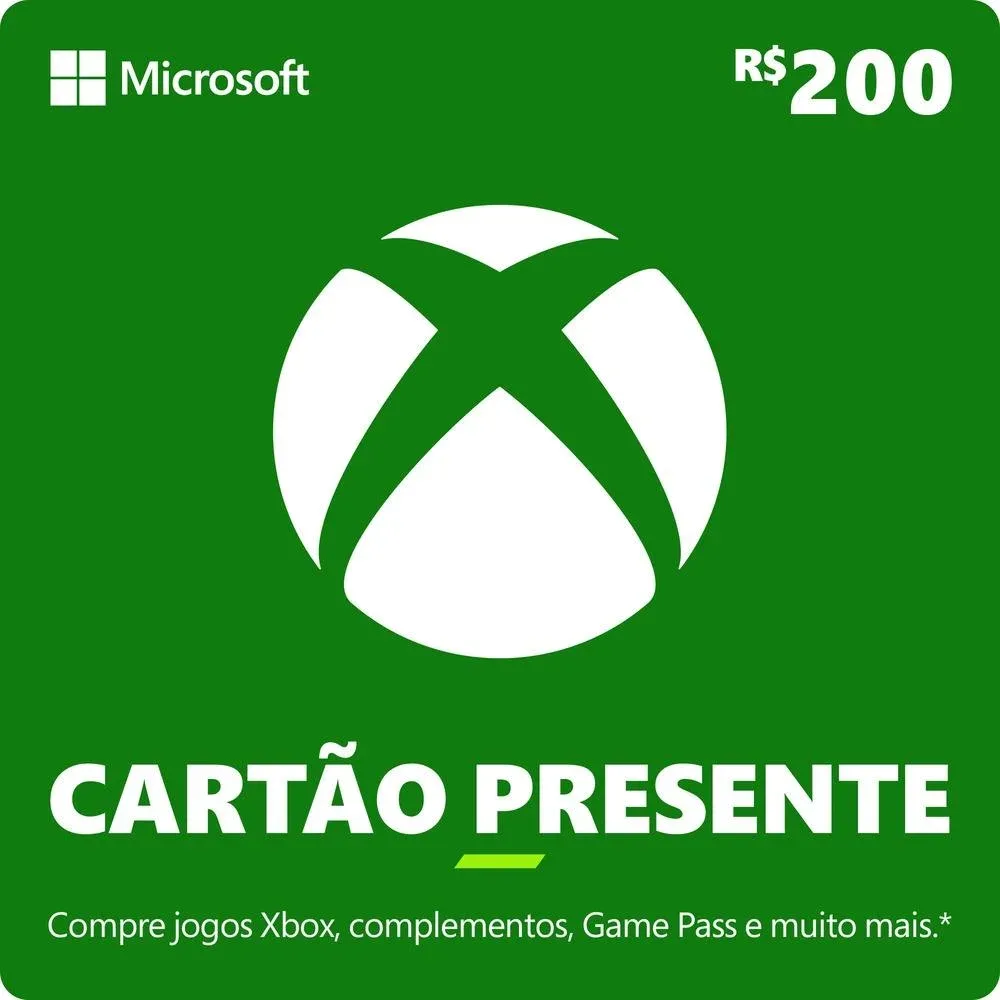 Xbox - Cartão Presente Digital R$200